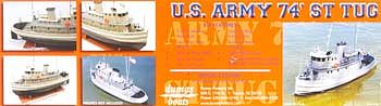 Dumas US Army 74 ST Tug RC Wooden Scale Powered Boat Kit #1256