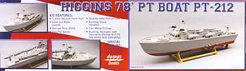 Dumas 78 Higgins PT212 Boat Kit (1/31) RC Wooden Scale Powered Boat Kit #1257