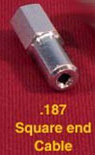 Dumas Engine Coupling for Square Cable (7mm Engine) (.187 Shaft)