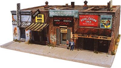 Downtown-Deco Addams Ave. Part Two Kit HO Scale Model Railroad Building #1002