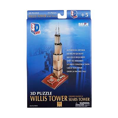 Daron Willis (Sears) Tower 3D 51pcs 3D Jigsaw Puzzle #083h