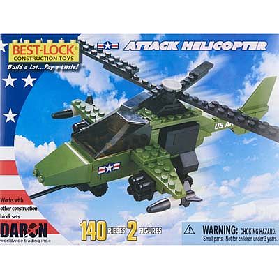 Daron Attack Helicopter w/2 Figures 140pcs Building Block Set #5561