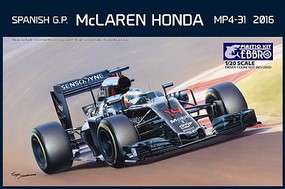 Ebbro 1/20 2016 McLaren Honda MP4-31 F1 Spanish Grand Prix Race Car Ebbro 1/20 2016 McLaren Honda MP4-31 F1 Spanish Grand Prix Race Car