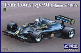 Ebbro 82' Lotus Type 91 F1 Belgian Grand Prix Race Plastic Model Car Vehicle Kit 1/20 Scale #19