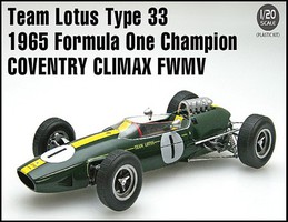 Ebbro 65' Lotus Type 33 F1 Climax FWMV Grand Prix Race Plastic Model Car Kit 1/20 Scale #27