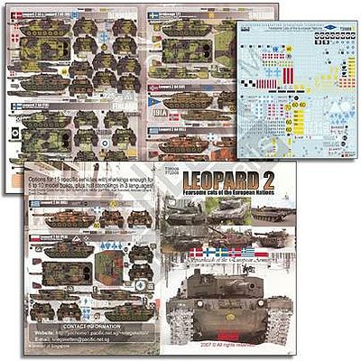 Echelon Leopard 2 Fearsome Cats Euro Nations Plastic Model Vehicle Decal 1/35 Scale #35008