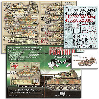 Echelon PzKpfw V Ausf D/A Panther (Re-Issue) Plastic Model Vehicle Decal 1/35 Scale #351009
