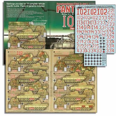 Echelon PzKpfw V Panther Ausf D/A 1Abt/PzRgt4 I02 Plastic Model Tank Decal 1/35 Scale #351024