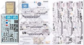 Echelon UNIFIL Leclerc T6 UN for a Tamiya Model Plastic Model Tank Decal 1/35 Scale #356002 Echelon UNIFIL Leclerc T6 UN for a Tamiya Model Plastic Model Tank Decal 1/35 Scale #356002