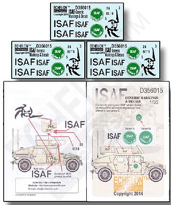 Echelon ISAF Generic Markings & Decals (D) Plastic Model Military Vehicle Decal 1/35 Scale #356015