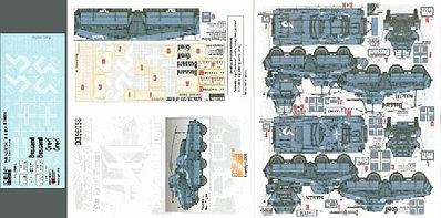Echelon SdKfz 231/232 (8 RAD) Das Reich Div Plastic Model Tank Decal 1/35 Scale #356058