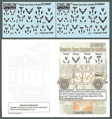 Echelon Homeless Space Intruders for Adoption Plastic Model Military Decal 1/35 Scale #356067