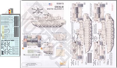Echelon M1A2 Tusks Gremlin/Ghetto Blaster II in Iraq Plastic Model Tank Decal 1/35 #356173