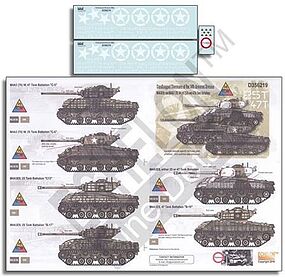 Echelon Sandbagged Shermans of the 14th Armored Division Plastic Model Military Decal 1/35 #356219 Echelon Sandbagged Shermans of the 14th Armored Division Plastic Model Military Decal 1/35 #356219