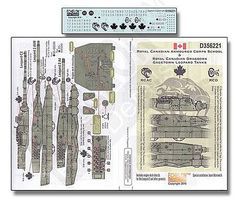 Echelon RCAC & RCD Gagetown Leopard Tanks Plastic Model Military Decal 1/35 Scale #356221