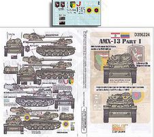 Echelon AMX13 Part 1 Plastic Model Military Vehicle Decal 1/35 Scale #356224