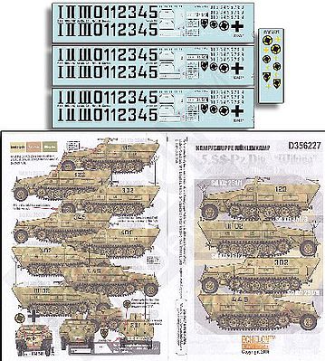 Echelon 5.SS-PzDiv Wiking Sdkfz 251 Generics Plastic Model Vehicle Decal 1/35 Scale #356227