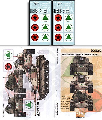 Echelon Reforger OPFOR Markings Plastic Model Military Vehicle Decal 1/35 Scale #356242