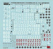 Echelon PzKpfw V Ausf D/A/G Plastic Model Tank Decal 1/48 Scale #481015 Echelon PzKpfw V Ausf D/A/G Plastic Model Tank Decal 1/48 Scale #481015