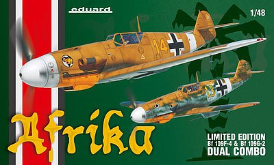 Eduard-Models Afrika Fighter Dual Combo (Limited Edition) Plastic Model Airplane Kit 1/48 Scale #11116