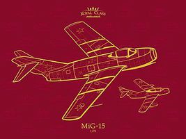 Royal Class- MiG15 Quattro Combo Aircraft Plastic Model Airplanes 1/72 Scale #11