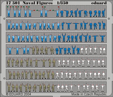 Eduard-Models Navy Figures (Painted) Plastic Model Ship Figure 1/350 Scale #17501