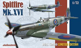 Spitfire Mk XVI Fighter Dual Combo Plastic Model Airplane Kit 1/72 #2117
