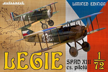 Eduard-Models Legie Spad XIII CS Pilotu Aircraft (Limited Edition) Plastic Model Airplane Kit 1/72 #2126