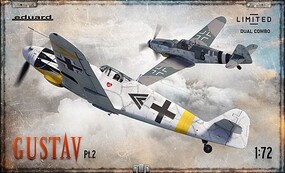 Eduard-Models 1/72 Gustav Part 2- WWII Bf109G6 & G14 German Fighter Dual Combo (Ltd Edition Plastic Kit)