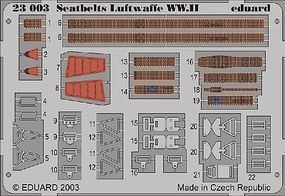 Eduard-Models Aircraft Seatbelts Luftwaffe WWII (Painted) Plastic Model Aircraft Accessory 1/24 #23003