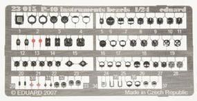 Photo Etch P-40 Instrument Bezels Plastic Model Aircraft Decal 1/24 Scale #23015