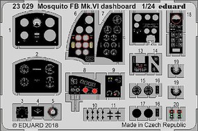 Eduard-Models Mosquito FB Mk VI Dashboard for ARX (Painted) Plastic Model Aircraft Accessory 1/24 #23029 Eduard-Models Mosquito FB Mk VI Dashboard for ARX (Painted) Plastic Model Aircraft Accessory 1/24 #23029