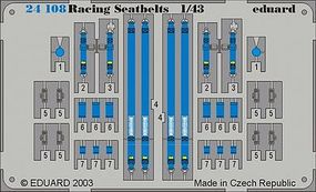 Eduard-Models Racing Car Seatbelts Willans 4-Points Blue Plastic Model Vehicle Accessory 1/43 #24108