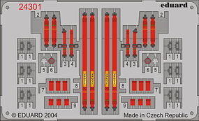 Eduard-Models Racing Car Seatbelts Sabelt 6-Points Red Plastic Model Vehicle Accessory 1/43 #24301