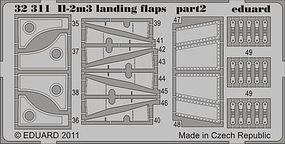 Eduard-Models IL2m3 Landing Flaps for Hobby Boss Plastic Model Aircraft Accessory 1/32 Scale #32311