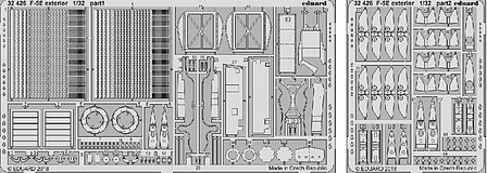 Eduard-Models F5E Exterior for KTY Plastic Model Aircraft Accessory 1/32 Scale #32426