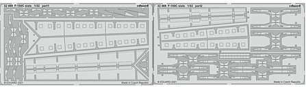 Eduard-Models F100C Slats for TSM (Trumpeter) Plastic Model Aircraft Accessory 1/32 Scale #32469