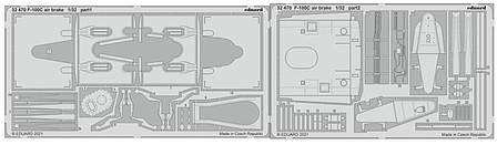 Eduard-Models F100C Air Brake for TSM (Trumpeter) Plastic Model Aircraft Accessory 1/32 Scale #32470