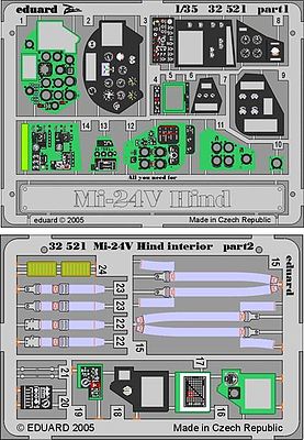 Eduard-Models Mi24V Hind Interior for Trumpeter Plastic Model Aircraft Accessory 1/35 Scale #32521