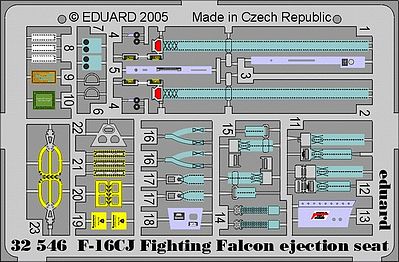 Eduard-Models Aircraft- F16CJ Fighting Falcon Ejection Seat Plastic Model Aircraft Accessory #32546