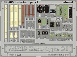Eduard-Models Aircraft- A6M2 Zero Type 21 Interior Plastic Model Aircraft Accessory 1/32 Scale #32585 Eduard-Models Aircraft- A6M2 Zero Type 21 Interior Plastic Model Aircraft Accessory 1/32 Scale #32585