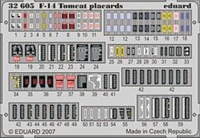 Eduard-Models Aircraft- F14 Placards Plastic Model Aircraft Accessory 1/32 Scale #32605 Eduard-Models Aircraft- F14 Placards Plastic Model Aircraft Accessory 1/32 Scale #32605