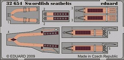 Eduard-Models Aircraft- Swordfish Seatbelts Plastic Model Aircraft Accessory 1/32 Scale #3265