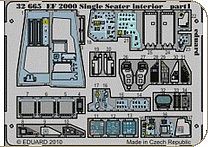 Eduard-Models Aircraft- EF2000 Single Seater Interior Plastic Model Aircraft Accessory 1/32 Scale #32665