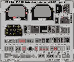 Eduard-Models Aircraft-P51D Interior Late Series 30-35 Plastic Model Aircraft Accessory 1/32 Scale #32715 Eduard-Models Aircraft-P51D Interior Late Series 30-35 Plastic Model Aircraft Accessory 1/32 Scale #32715