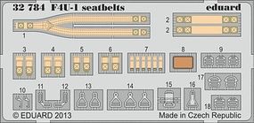 Aircraft- F4U Seatbelts Plastic Model Aircraft Accessory 1/32 Scale #32784