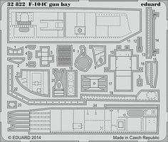 Eduard-Models Aircraft- F104C Gun Bay Plastic Model Aircraft Accessory 1/32 Scale #32822 Eduard-Models Aircraft- F104C Gun Bay Plastic Model Aircraft Accessory 1/32 Scale #32822