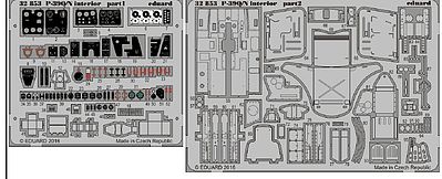 Eduard-Models P39Q/N Interior for Kitty Hawk Plastic Model Aircraft Accessory 1/32 Scale #32853
