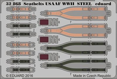 Eduard 1/48 Luftwaffe WWII seatbelts for fighters # 48290 