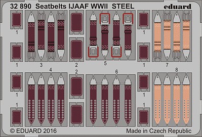 Eduard-Models Seatbelts IJAAF Steel WWII (Painted) Plastic Model Aircraft Accessory 1/32 Scale #32890